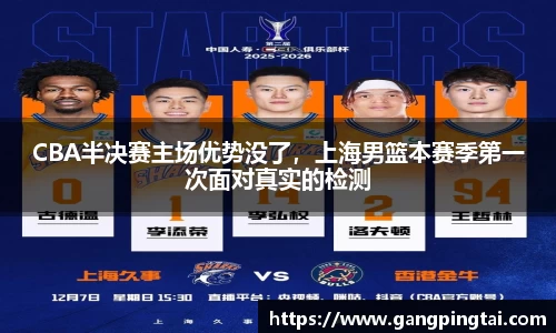 CBA半决赛主场优势没了，上海男篮本赛季第一次面对真实的检测